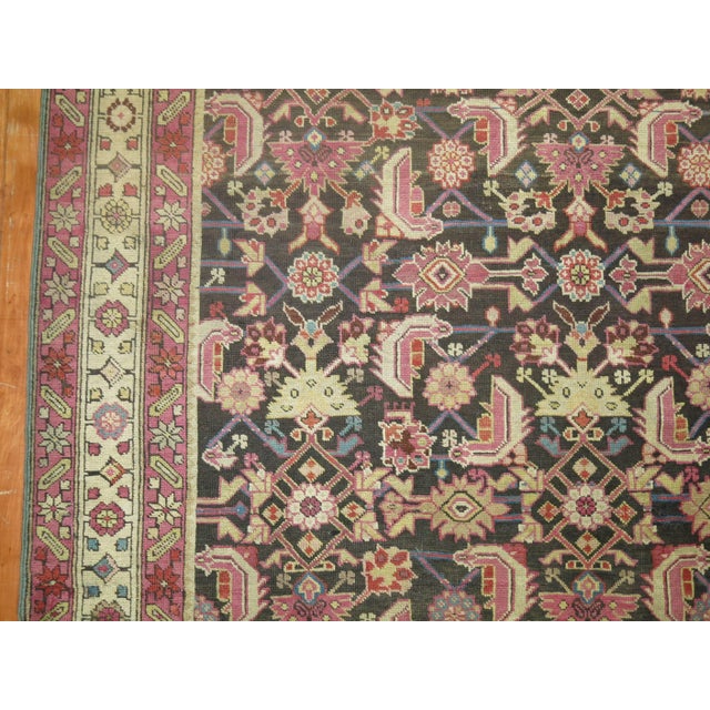 Brown Field Lavender Accent 20th Century Karabagh Rug - 6'2" x 10'10" For Sale In New York - Image 6 of 6
