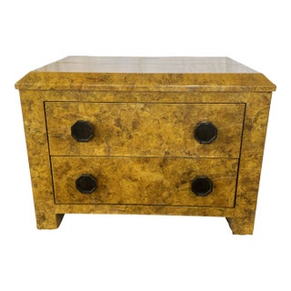 1950s Faux Burl Wood Night Table For Sale