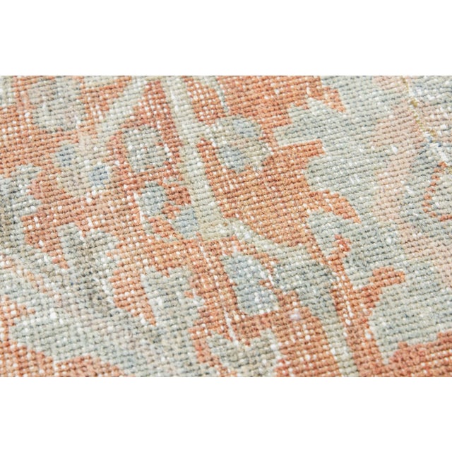 Late 19th Century Antique Sultanabad Handmade Floral Pattern Orange Wool Rug For Sale - Image 5 of 7