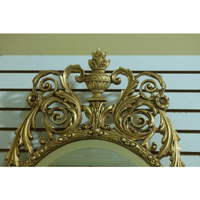 Friedman Brothers Gold Gilt Urn Top Beveled Mirror For Sale In Philadelphia - Image 6 of 10