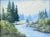 Gorgeous mid century Pacific Northwest oil landscape of McKenzie River, Oregon by La Selva Beach, California artist...