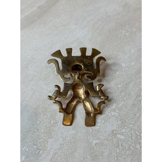 Vintage Gold Tribal Pendant For Sale - Image 9 of 12