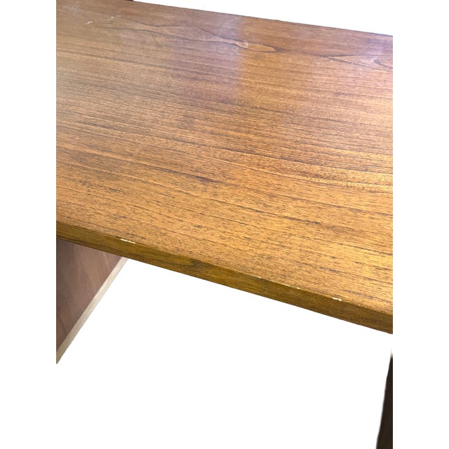 Wonderful Reid Oval Warm Oak Wood Storage Desk Designed by Mermelada Estudio For Sale - Image 10 of 13