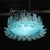 Modernist Hand-Blown Aquamarine Murano Glass Chandelier With Frosted Diffuser For Sale - Image 16 of 18