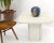 Gray Grey & White Marble Square Mid-Century Modern Single Pedestal Side End Table For Sale - Image 8 of 12