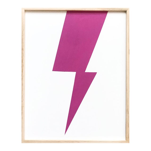 Max and Alma "Magenta Lightning" Acrylic Painting For Sale