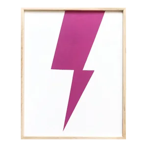 Max and Alma "Magenta Lightning" Acrylic Painting