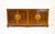 Magnificent John Widdicomb Burled Sideboard or Credenza Chinoiserie-styled cabinet doors with brass escutcheons and...