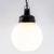 Industrial Small Industrial Opaline Globe Pendant Lamp, 1940s For Sale - Image 3 of 17