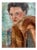 French School, Portrait of a Woman with a Fur Coat, 1931, Oil on Canvas For Sale