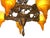1930s 5 Light Spanish Revival With Amber Orange Glass Shades With Original Finish For Sale In Los Angeles - Image 6 of 11