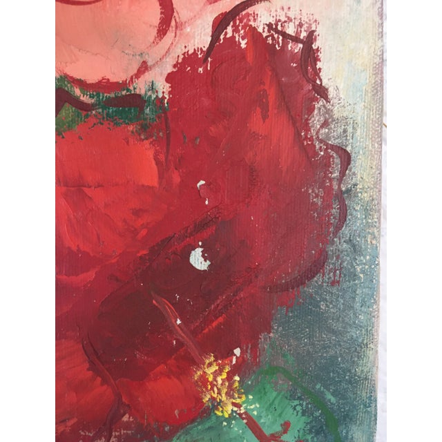 Vintage Oil on Canvas, Hibiscus For Sale In Charleston - Image 6 of 9