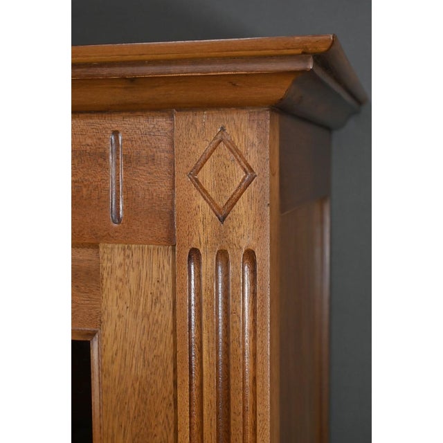 Small Louis XVI Style Mahogany Glass Bookcase, 1930s For Sale - Image 6 of 16