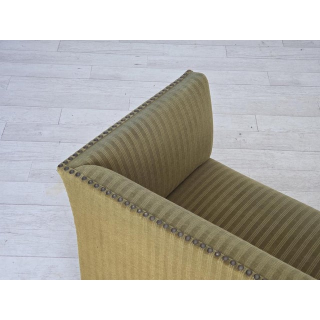 Green Danish 2-Seater Sofa in Green Velour, 1970s For Sale - Image 8 of 18