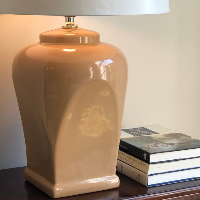 1960s Chinoiserie Caramel Glazed Ginger Jar Lamps -- a Pair For Sale - Image 12 of 12