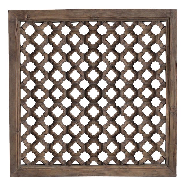 Lattice Carved Window Panel For Sale