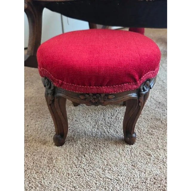 Antique Gooseneck Rocker With Footstool For Sale - Image 4 of 18