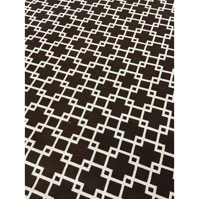 10ft 6 in X 14ft Large Rembrandt Geometric Brown + White Area Rug For Sale - Image 9 of 12