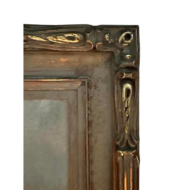 Antique Oil on Board Estate Portrait Painting of Lady / Woman in a Desert Landscape by Spanish Artist J. Anduaga, Circa 1940 (1946) For Sale In Dallas - Image 6 of 10