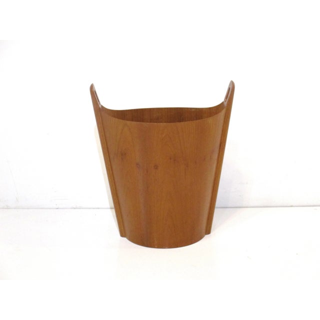 Teak Waste Basket by Einar Barnes for p.s. Heggen Norway For Sale - Image 9 of 11