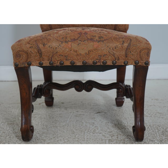 Set of 4 High Back Mahogany Upholstered Dining Chairs For Sale - Image 10 of 18