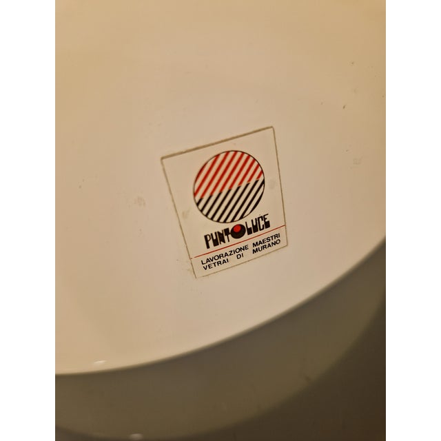 Metal Murao Table Lamp in Thick Glass with Cuts Paying Homage to Lucio Fontana, 1970s For Sale - Image 7 of 11