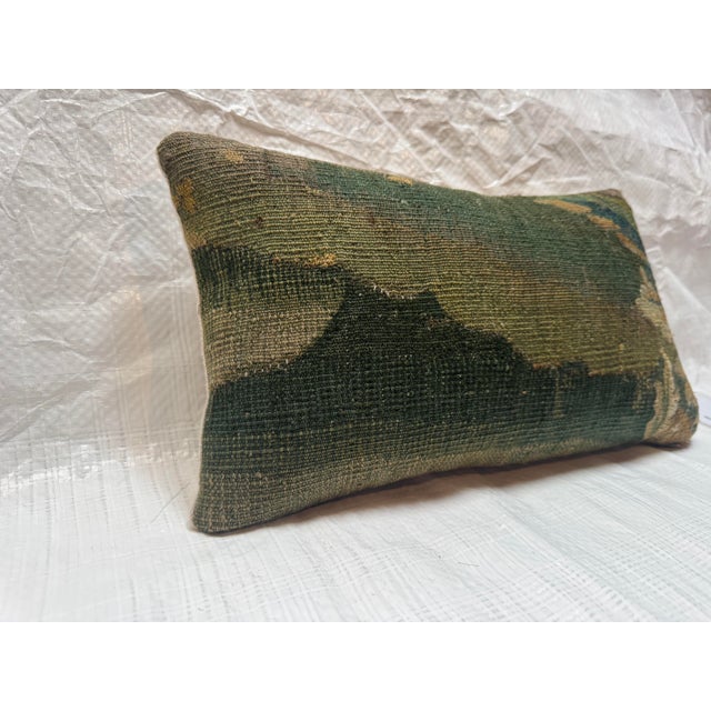 Baroque Antique Brussels Tapestry Pillow From 17th Century For Sale - Image 3 of 5