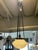 Traditional Late 20th Century Oil-Rubbed Bronze Hood Pendant With Opal Glass Shade For Sale - Image 3 of 9