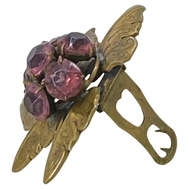 1930s Signed Style Metal Spec. n.y. Antique Brass Maple Leaf Dress Clip For Sale - Image 4 of 6