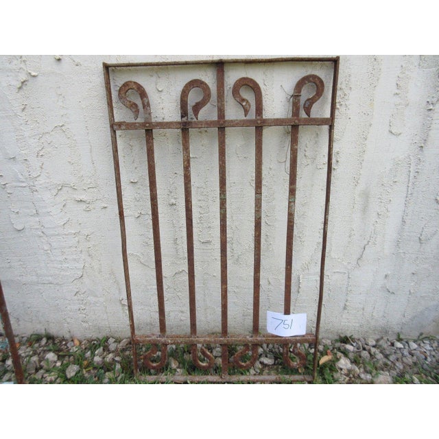 1900 - 1909 Antique Victorian Iron Gate Window Garden Fence Architectural Salvage #751 For Sale - Image 5 of 6