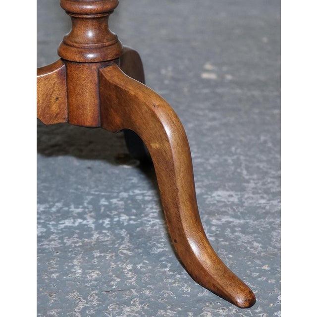 Walnut Pie Crust Wine Lamp End Side For Sale - Image 6 of 14