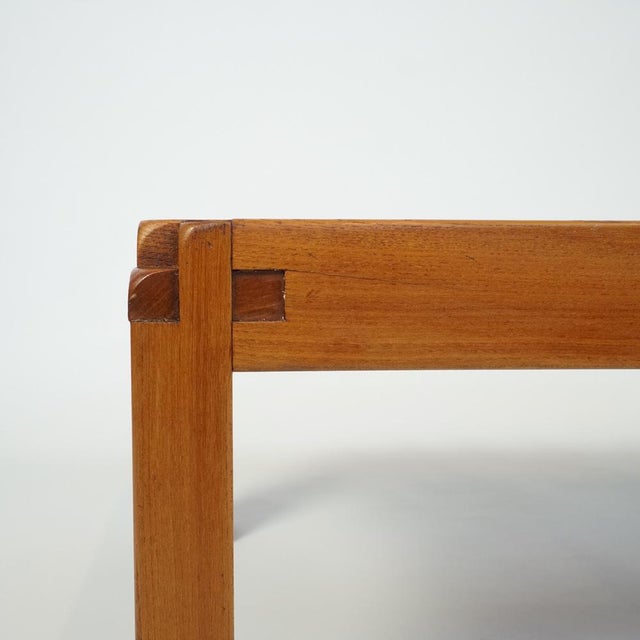 Mid-Century Modern Model T18 Coffee Table in Elm and Enameled Lava Stone by Pierre Chapo, 1970s For Sale - Image 3 of 8