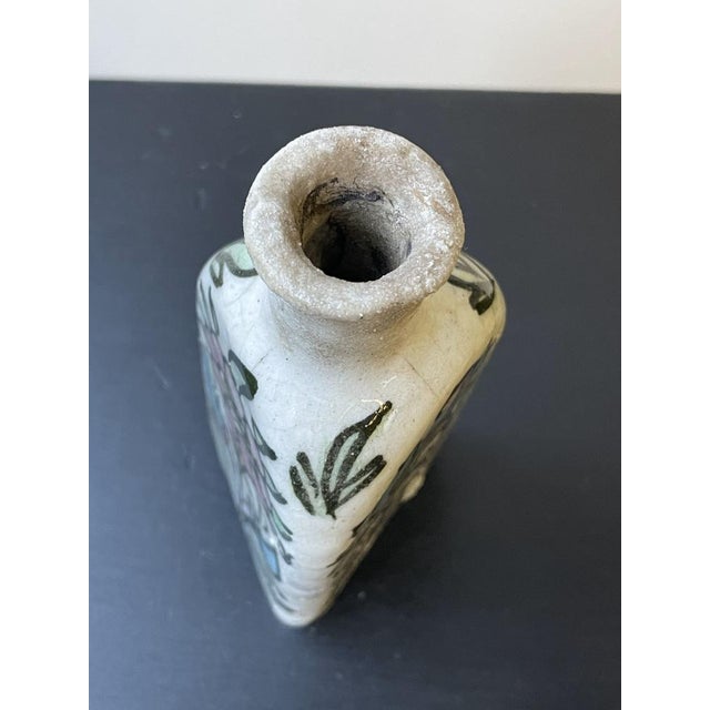 White Triangular Qajar Vase, Set of 2 For Sale - Image 4 of 12