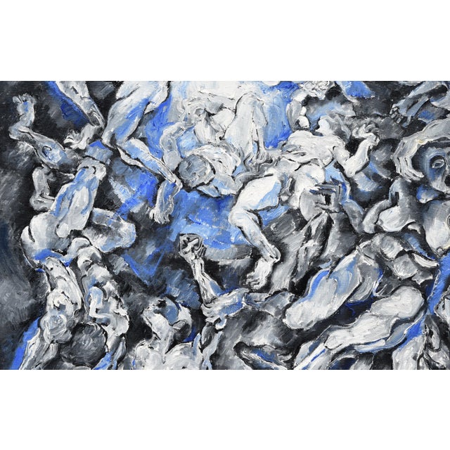 1990s Richild Holt, Apokalypse, 1990, Oil Painting on Canvas For Sale - Image 5 of 10
