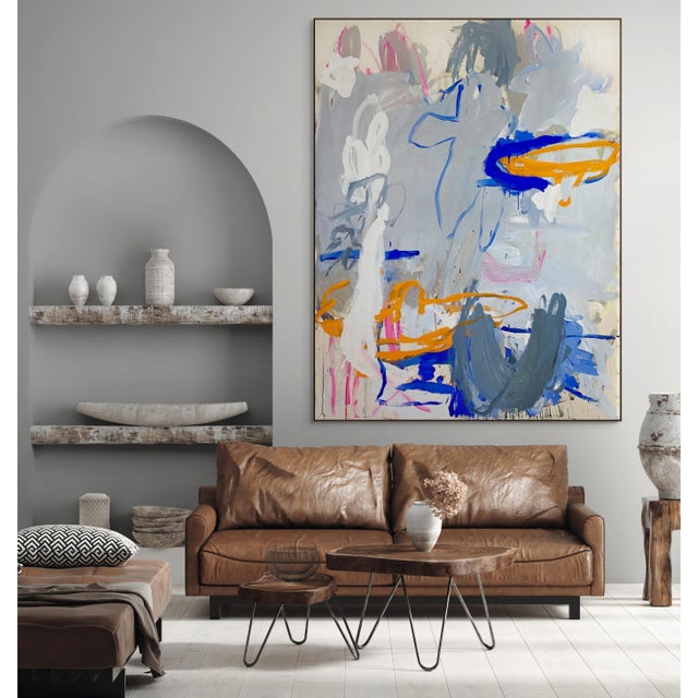 Macha Poynder Contemporary Abstract Acrylic on Canvas "Lost and Found" by Macha Poynder For Sale - Image 4 of 5