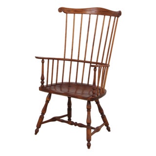 Dr Dimes High Fan Back Windsor Armchair For Sale