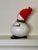 Late 20th Century Vintage Arts & Crafts Holiday Snowman Hand-Painted Gourd Art, White, Red & Green For Sale - Image 5 of 7