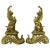 Metal Brass Andirons Sphynges, circa 1880 - a Pair For Sale - Image 7 of 7
