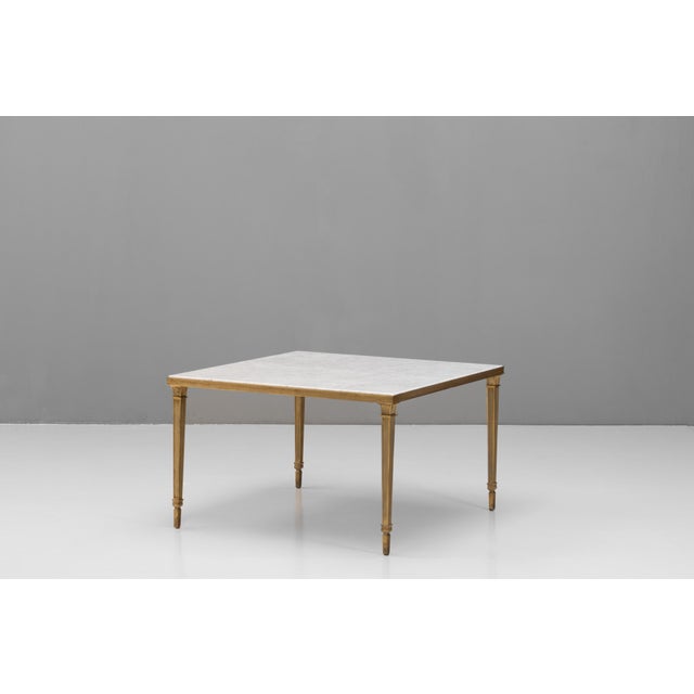 Gold Marble Top Coffee Table, 1930 For Sale - Image 8 of 8