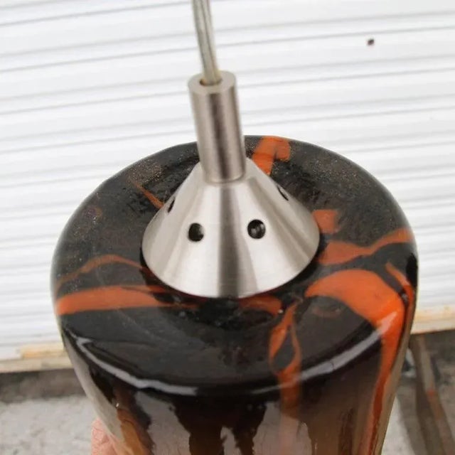 21st Century Murano Style Earth Toned Pendant For Sale - Image 4 of 6