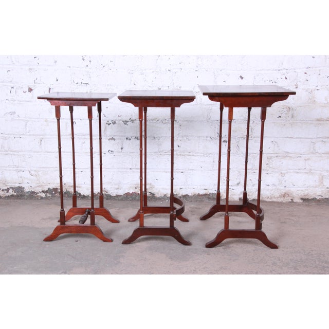 Baker Furniture Historic Charleston Collection Mahogany Nesting Tables