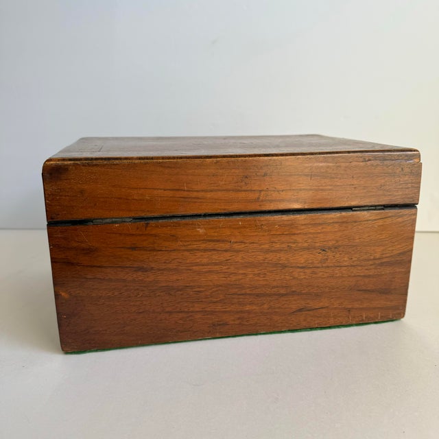 19th Century Inlaid Wood Writing Box Traditional English Inlay Hinged Lid Box For Sale - Image 6 of 12