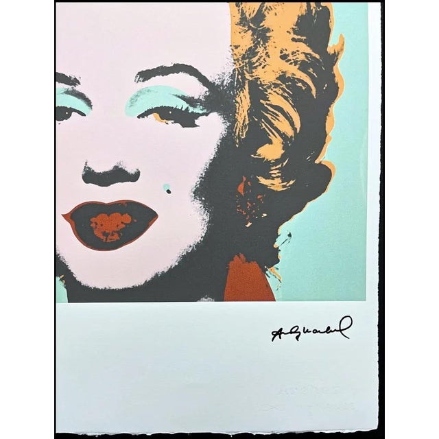 After Andy Warhol, Marilyn Monroe Light Green, 1980s, Lithograph For Sale - Image 4 of 7
