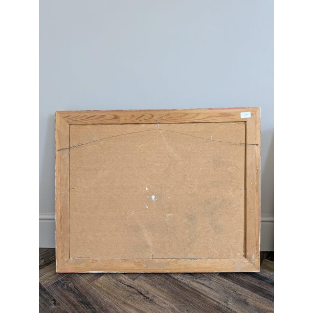 1941 Mid Century Modern 'The Family Sitting Room' Vintage Swedish Interior Oil Painting, Framed For Sale - Image 11 of 11