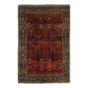 Antique Sarouk Rug 4'4'' x 6'6''
