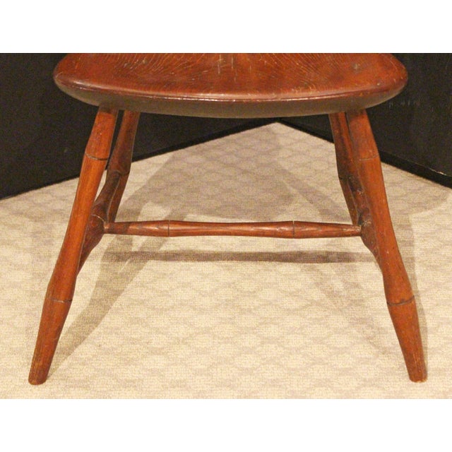 Brown Early 19th Century American Fan Back Windsor Side Chair For Sale - Image 8 of 10