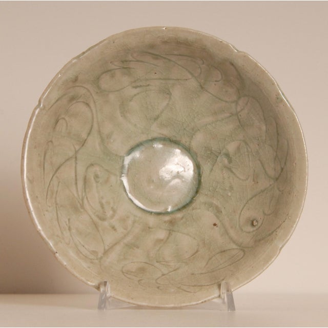 Gothic Chinese Ceramic Bowl Celadon Song Period Bowls Jepara Shipwreck Set of 5 Gothic Medieval For Sale - Image 3 of 18