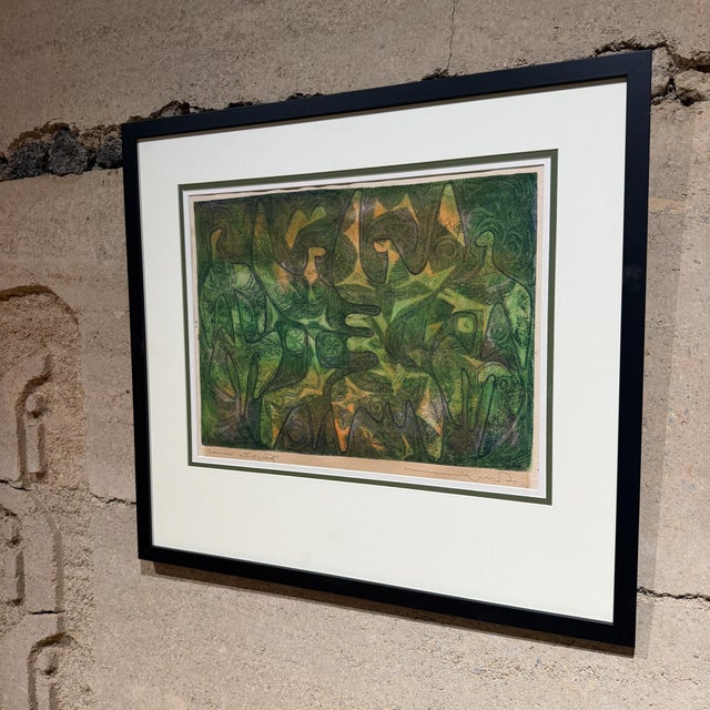 For your consideration, an original abstract etching titled and signed in pencil, Attributed to the renowned Filipino...