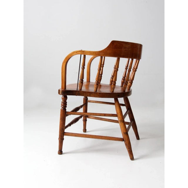 Antique Captain's Chiar For Sale - Image 11 of 12