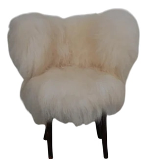Danish Lambskin Chair, 1940s